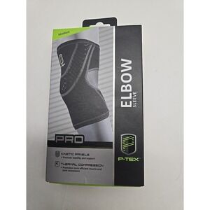 P-TEX PRO Elbow Sleeve Kinetic Panels Thermal Compression Black Gray Medium NEW